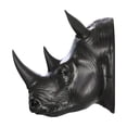 thumbnail image 4 of Hi-Line Gift Ltd 75642-B Rhinoceros Head Wall Mount Art Black Color, 4 of 5