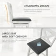 thumbnail image 5 of Swivel Bar Stools Set of 2, 24" Counter Height Swivel Barstools with Solid Footrest & Faux Leather Upholstered Seat, Island Chairs with Back for Kitchen, Dining Room (Antique White), 5 of 7