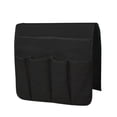 thumbnail image 1 of Ounissouiy Bolsa para reposabrazos de sofá, botella de agua para teléfono móvil, soporte de almacenamiento con Control remoto, sillón para Almacenamiento y organización del hogar Negro, 1 of 6