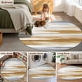 thumbnail image 6 of Brown Grey Ombre Round Rugs 3.3ft, Abstract Art Oil Painting Modern Non Slip Washable Rug Runner, Low Pile Indoor Floor Carpet Mat Bathroom Rugs for Living Room, Bedroom, Kids Room, 6 of 9