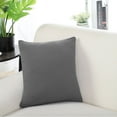 thumbnail image 6 of PiccoCasa 2Pcs Decorative Throw Pillowcases Elastic Zip Up Sofa Cushion Covers, Gray 18"x18", 6 of 6