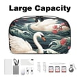 thumbnail image 3 of Swan Waterproof Oxford Cloth Hard Drive Case with Charger Pouch, PC Case, Small Travel Electronic Organizer, and Cord Organizer Travel - 5.9x9.44x3.14 in, 3 of 6