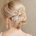 thumbnail image 2 of Unique Bargains 1 Pc Hair Pin U-shaped Texture Hair Hairpin for Women Gold Tone, 2 of 5
