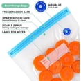 thumbnail image 3 of Reusable BPA Free Vacuum Sealer Bags (8.5 * 8.5in), 31 Pcs (24 Pcs Vacuum Zipper Bag & 2 Seal Clips & 5 Air Valves), Plastic, Clear, Double Zipper Seal, Microwaveable, Food Storage, Cooking, 3 of 5