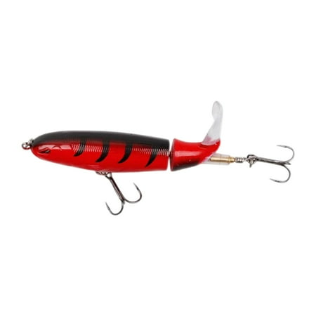 Fishing Lure Topwater Floating Pencil Hard Bait 1 Piece with Propeller Tail Artificial Bait for Freshwater Saltwater Bass Trout Pike Fishing Outdoor Angling