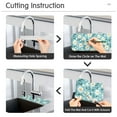 thumbnail image 5 of Faucet Mat for Kitchen Sink 15'' Sink Splash Guard Mat Super Absorbent Fast Drying Drain Pad Cute Adorable Daisies and Leaves, 5 of 9