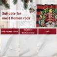 thumbnail image 7 of Vintage Gnome Valances for Windows, 54 x 18in, Christmas Star Gift Black Red Striped Rod Pocket Kitchen Valance Curtain Light Filtering Window Treatments for Living Room Bedroom, 1 Panel, 7 of 7