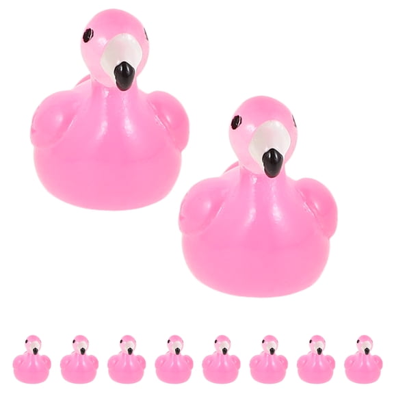 KHBUAB Set of 50 Realistic Rosy Flamingo Figurines for Outdoor Garden Decor, Wedding Party Decorations and