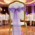 thumbnail image 5 of Yhmxh Metallic Web Mesh Chair Sash Chair Bow Sashes Crystal Sheer Tulle Dining Chair Bows Tie Ribbon for Wedding Birthday Engagement Ceremony Event Party Banquet Venue Hotel Decoration, 5 of 7