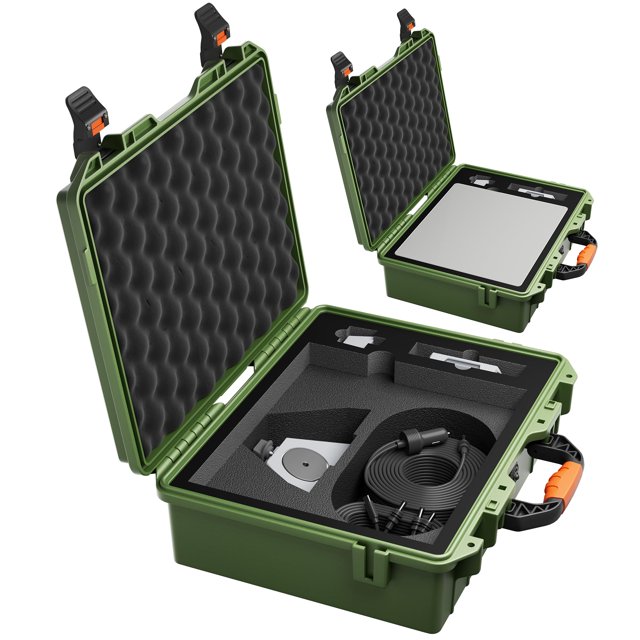 EAZUSE Étui Starlink Mini, Étui de Voyage Rigide et Étanche pour Mini Starlink avec Mousse Moulée pour Accessoires Mini, Sac de Rangement Verrouillable Vert