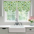 thumbnail image 4 of St. Patrick's Day Balloon Curtains for Bedroom/Front Door/Bathroom, Lucky Shamrocks Spring Country Leaves Tie Up Curtains 63 Inch Length Light Filtering Kitchen Curtains Shades for Windows 46"x63", 4 of 8