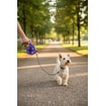 thumbnail image 2 of 10 ft Retractable Dog Leash for Dogs up to 75 lbs Tangle-Free Easy Grip Purple Galaxy, 2 of 4