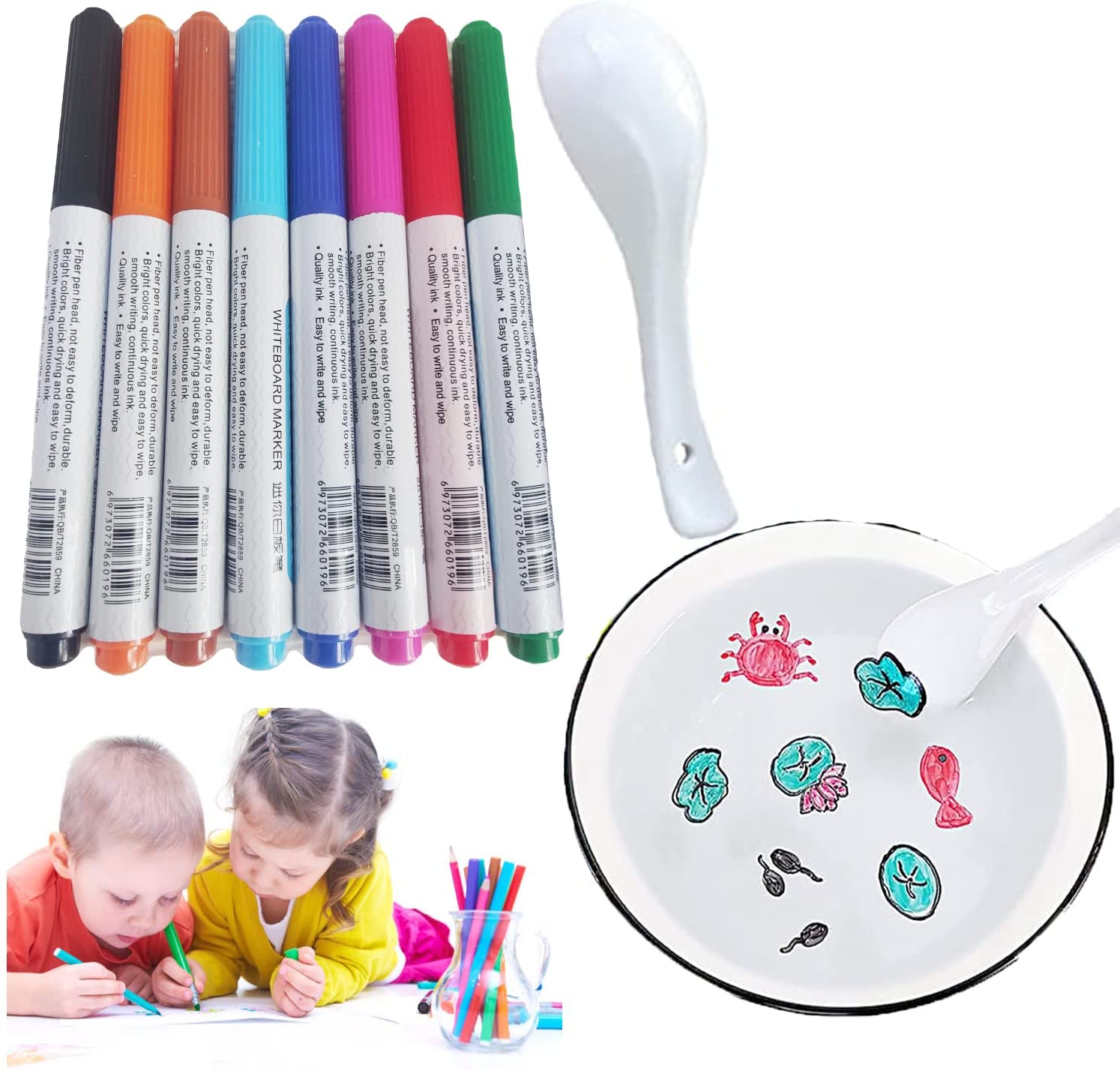 8 PCS Magic Water Brushes, Magic Floating Ink Pens, Erase Whiteboard