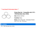 thumbnail image 2 of Piston Ring Set - Compatible with 1973 - 1980 Mercedes-Benz 450SL 1974 1975 1976 1977 1978 1979, 2 of 2