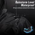 thumbnail image 4 of Mens Long Hooded Safety Rain Jacket Waterproof Emergency Raincoat Poncho Black Small, 4 of 5