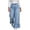 Light Blue, variant on QQZ Wide Leg Ruffle Hem Jeans For Women, Plus‑Size Button‑Zip Denim Pants, Classic Pocket Loose Trousers, Trendy Relaxed Fit Jeans For Home Office Casual Weekend Activities