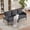 Carbon Gray, variant on Oversized Pink Corduroy Loveseat Sofa, Modern Plush Double-Seater Couch with Metal Legs & Dual Side Pockets, Cozy Living Room, Bedroom, Dorm, Apartment Seating, Ergonomic Comfort