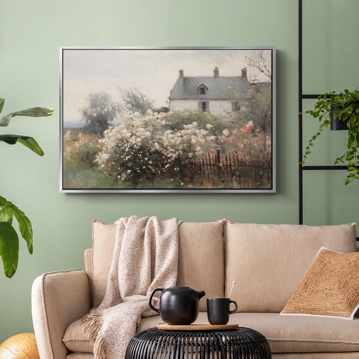 Vintage Landscape-XIV By Wexford Home Framed in Silver Wood Gallery Wrapped Canvas 27 in. x 41 in.