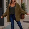 thumbnail image 6 of ZUKMRJPC Women's Casual Cardigan Sweater Oversized Long Sleeve Solid Color Open Front Sweater Fall Loose Warm Comfy Outwear, 6 of 8