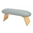 thumbnail image 4 of TOOYFUL Nail Arm Rest Cushion Hand Cushion Portable Mat Practical Wood Base Washable Manicure Hand Rest Collapsible for Desk Nail Art Gray, 4 of 10