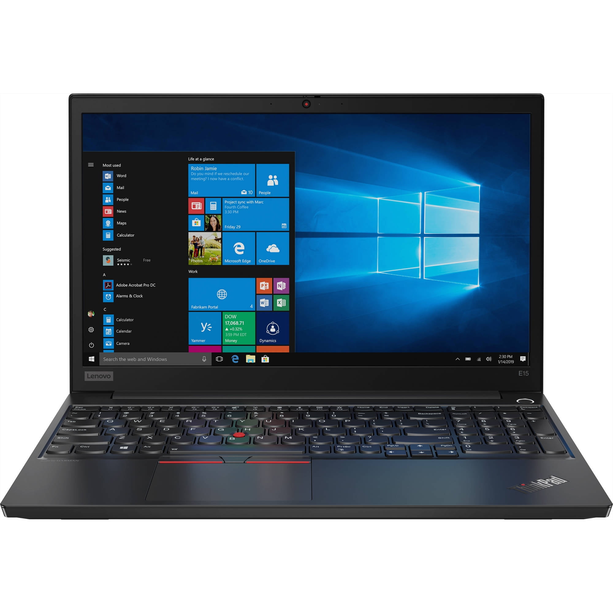 Lenovo ThinkPad E15 Home and Business Laptop Black (Intel i3