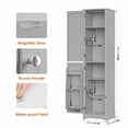 thumbnail image 2 of Hiphuta 71" Tall Narrow Bathroom Storage Cabinet, Slim Bathroom Storage Tower with Adjustable Shelves & Door Shelves, Narrow Cabinet with Doors for Small Spaces, Gray, 2 of 7