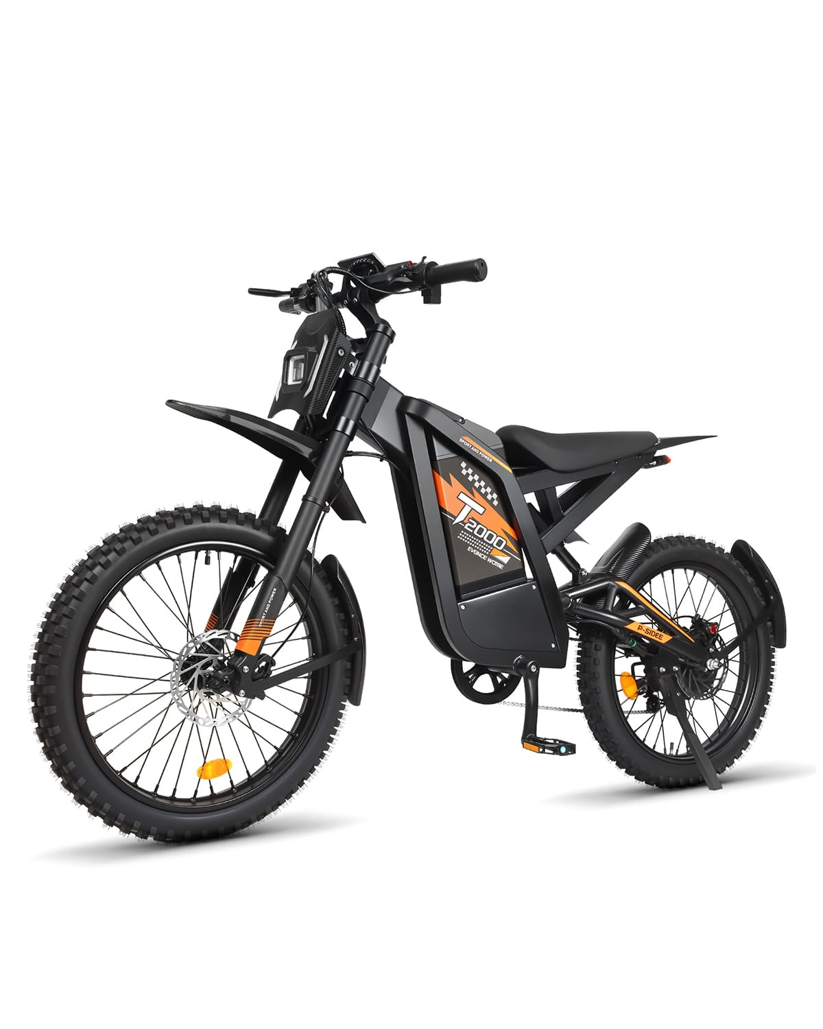 OUXI T2000 Electric Dirt Bike for Adults,3000W Peak Electric Bike,48V 30Ah Battery,37MPH/85+Miles Electric Motorcycles,24" Fat Tire E Dirtbike,Dual Hydraulic Brakes Mountain Bike,E Dirt Bike UL2849