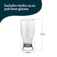thumbnail image 3 of Libbey Classic Pub Beer Glasses Party Pack, Stackable, Modern Bar Glassware Set of 12, Large All Purpose Pint Beer Glasses for Stouts, Ales and More, 3 of 6