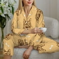 thumbnail image 6 of Sikiie German Shepherd Dog Women's Long-Sleeve Shirt and Full-Length Bottom Pajama Set (s-xxl)-Large, 6 of 7