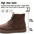 thumbnail image 4 of Knivor Winter Ankle Boots for Women Faux Suede Lace Up Faux Fur Lined Warm Non Slip Lightweight Short Snow Boots for Cold Weather Indoor Outdoor Daily Wear, 4 of 9