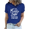thumbnail image 2 of Fesfesfes Essentials Shirt Women Funny Printed Pattern Casual Fashion Soild Color Short Sleeve Tops Blouse Short Sleeve T Shirt S(US:4), 2 of 7