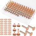 thumbnail image 3 of 154pcs Copper Rivets Compatible Leather, Leather Rivets, Pure Copper Rivets And Burrs Compatible Leather Work Jea-i, 3 of 5