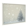 thumbnail image 2 of Kate and Laurel x Bomobob Collaboration Snow Day Framed Canvas Wall Art, 18x24 White, Decorative Holiday Art for Wall, 2 of 6