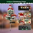thumbnail image 5 of Solar Powered Christmas Tree Light Outdoor with 40 LEDs Snow Flocked Decor for Yard Garden Pathway Holiday Decoration Auto On/Off(Multicolored), 5 of 6