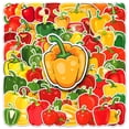thumbnail image 2 of Paquete de pegatinas Bell Pepper, 50 unidades, dibujos animados, pimiento, impermeables, 2 of 2