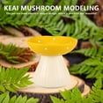 thumbnail image 2 of Keyohome Mushroom Raised Cat Bowl Cute Elevated Cat Bowl Wide Shallow Mushroom Food Dish 300ml Pet Food Dish Resin Elevated Dog Feeder for Home Travels, 2 of 10