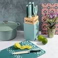 thumbnail image 2 of Spice by Tia Mowry - Savory Saffron Mint 7-Piece Cutlery Set with Block, 2 of 6
