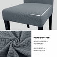 thumbnail image 3 of 4 PACK Dining Chair Covers Fit Stretch Elastic Universal Washable Anti-dust Parsons Chair Seat Protector Slipcovers for Dining Room, Hotel, Ceremony, Wedding, Party(Gray), 3 of 5