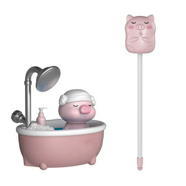 Juguete para bebé, juguete de baño de cerdito, juguete de cerdito de plástico, rociador, juguete de baño para bebé, construcción robusta