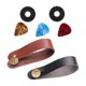 thumbnail image 2 of Correa para el cuello de guitarra con púas de guitarra, accesorios de cuero sintético para guitarra, correa para guitarra Correa Negra Marrón, 2 of 9