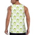thumbnail image 3 of Fotbe Frogs and Dragonflies Pattern Men's Quick Dry Workout Tank Top Gym Muscle Tee Fitness Bodybuilding Sleeveless T Shirt Breathable Workout Shirt-Large, 3 of 9