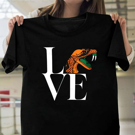 FAMU Rattler Love Florida A&M University Fan Graphic V1130886 New Unisex T-Shirt , up to 5XL