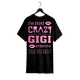 thumbnail image 1 of [Camiseta de algodón "Loca Gigi"] Divertida camiseta de algodón con gráfico de abuela: "Soy esa loca Gigi de la que todos te hablaron" | Camiseta informal de cuello redondo y manga corta para hombre y, 1 of 6
