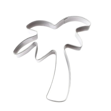 

FRCOLOR Coconut Tree Shape Cookie Cutters Stainless Steel Cake Mould Fondant Biscuit Cutters DIY Cake Decorating Tools (Silver)