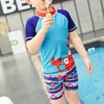 thumbnail image 6 of gdxvjhbj Swimsuit for Boys Rash Guard Swimsuits Kids Two Piece Sunsuit Swimwear Sets (A,14), 6 of 9