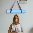 thumbnail image 4 of HAMPPLIES Yoga Mat Band Purple Cotton Eyelet Design For Pilates 1Pcs, 4 of 8