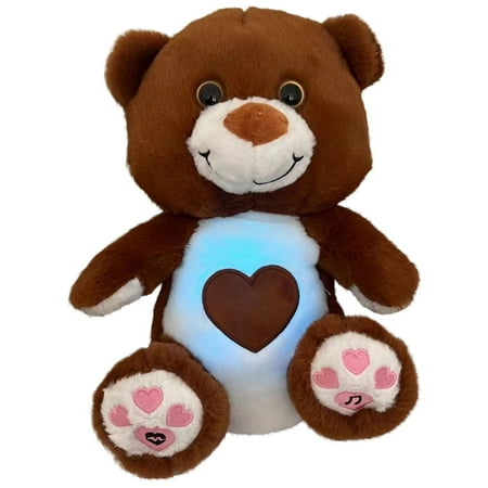 Toy Clearance! Baby Sound Machine Soothe Stuffed Plushie Sensory Details Music Lights Rhythmic Breathing Motion Musical Baby Toy Plush for Newborns Toddler Kids Toys Gift for Boys Girls(Brown)