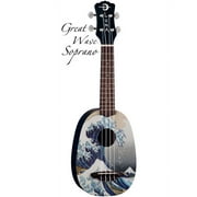 Luna Guitars Great Wave Pineapple Soprano Ukulele