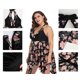 thumbnail image 4 of Traje de baño halter para mujer, talla grande, traje de baño de dos piezas, conjunto tankini, 4 of 5