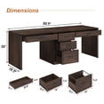 thumbnail image 4 of 80.9" Two Person Desk with Charging Station & 5 Storage Drawers – Industrial Farmhouse Home Office Computer Desk, 4 of 9